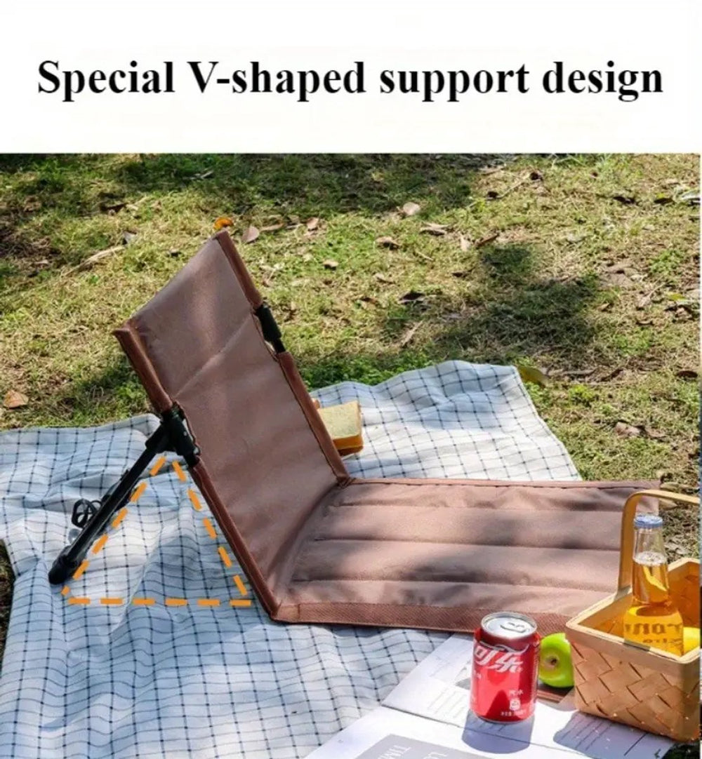 Opvouwbaar Strandbedje met Rugleuning – Bruin