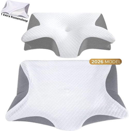 Anti-Snurk Vlinderkussen van Memory Foam – 2026 Model met Extra Sloop