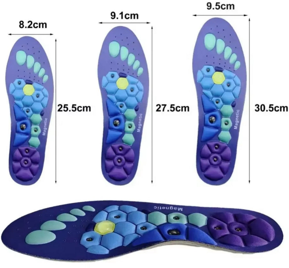 Magnetische Massage Inlegzolen – Maat 35-40 – Blauw