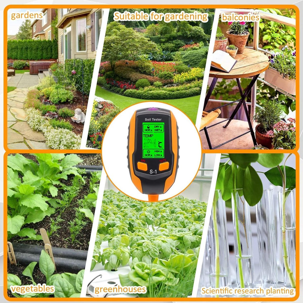 Digitale Bodemtester voor Tuin en Planten – 6-in-1