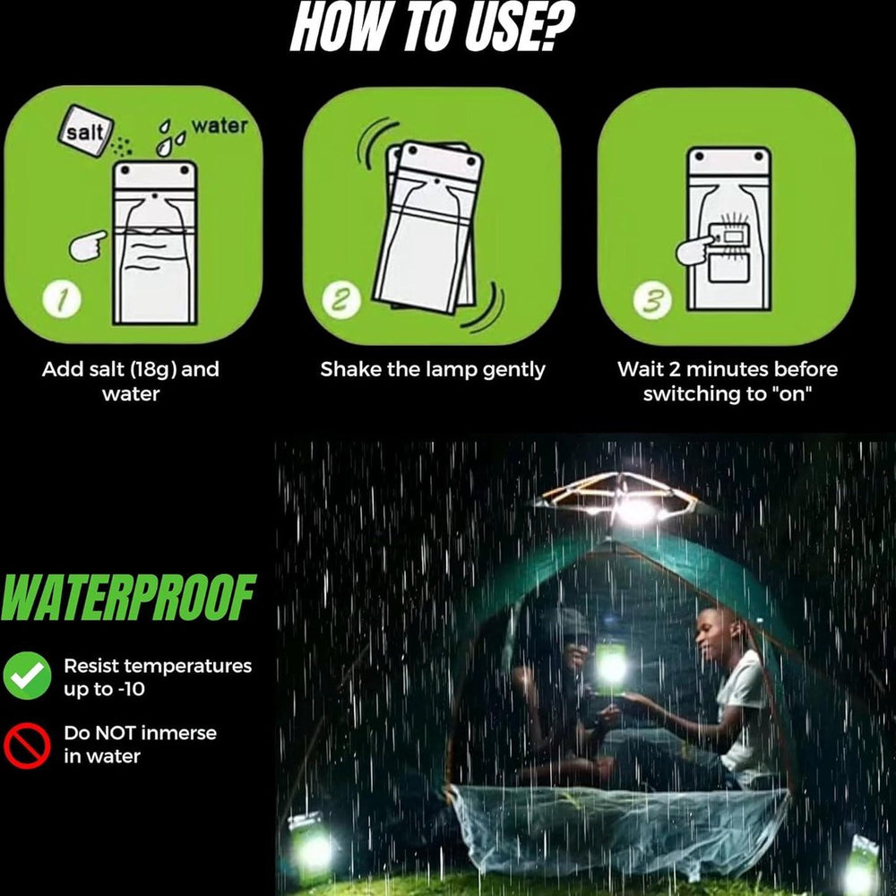 Zoutwaterlamp – Noodlamp zonder Batterijen – Waterdicht