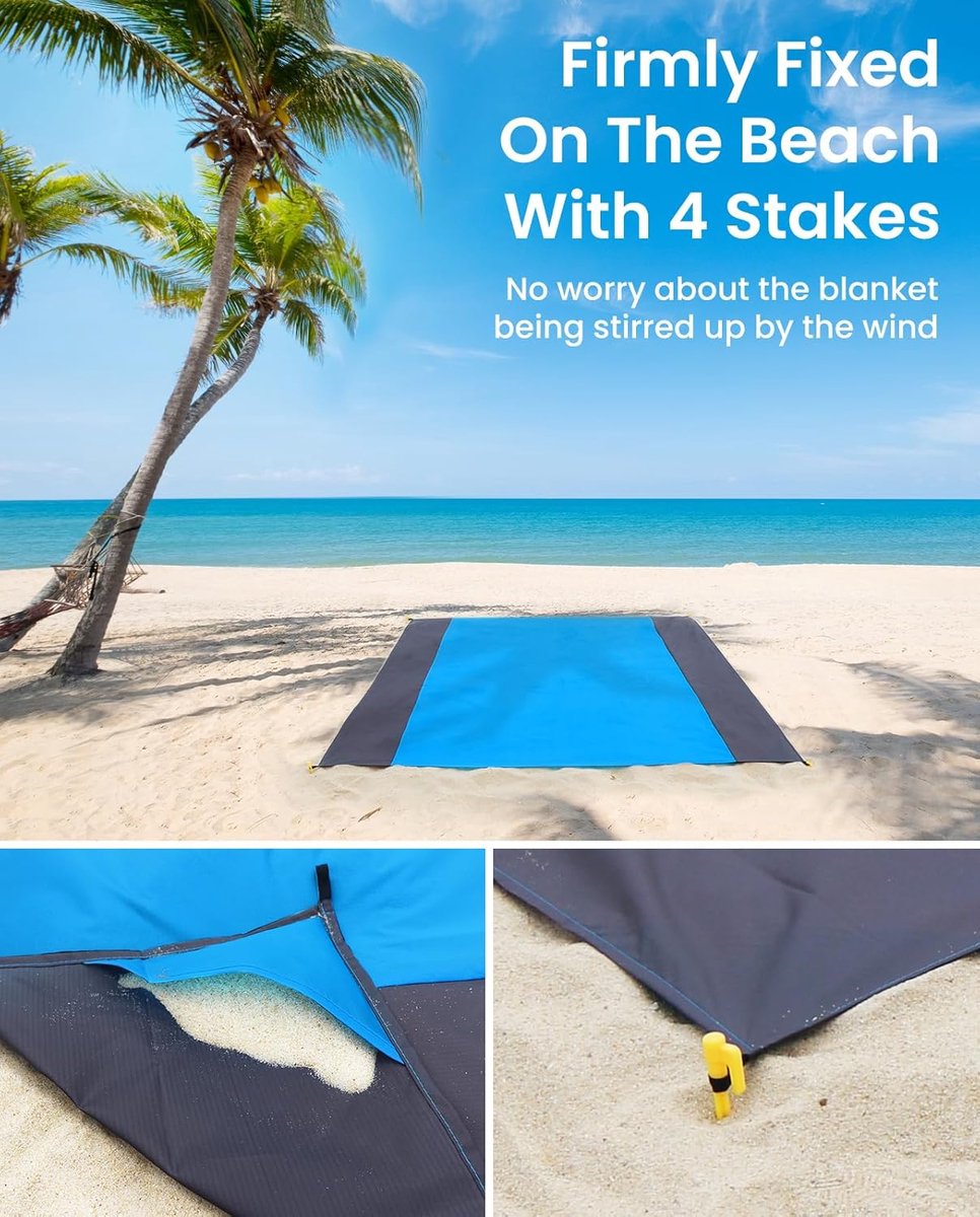 XL Strandlaken 210x200 cm – Zandvrij Picknickkleed