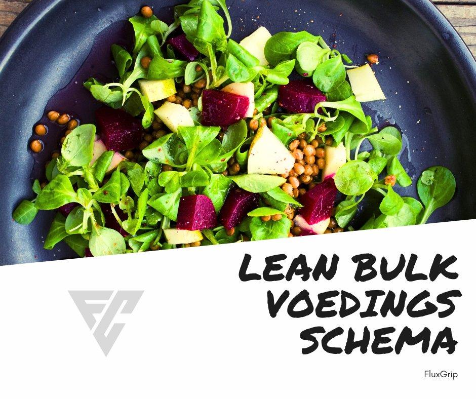 lean bulk-voedingsschema - FluxGrip