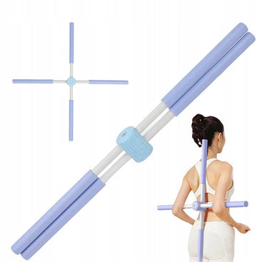 Inklapbare Yoga Stick Houdingcorrector 77 cm – Blauw