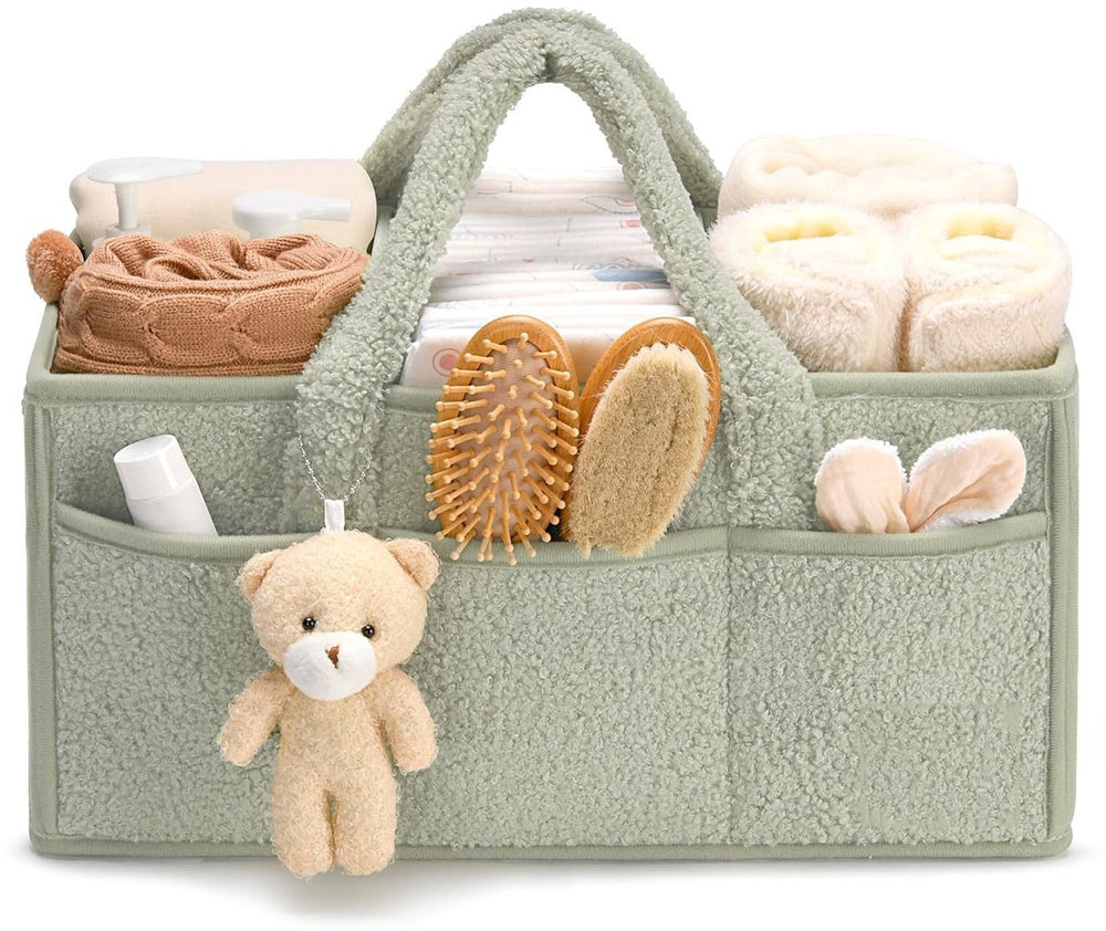 Pluche Luiermand Organizer met Verdelers – Lichtgroen