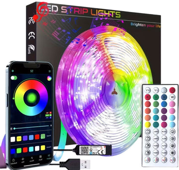 RGB LED Strip met Afstandsbediening – 10 meter met App