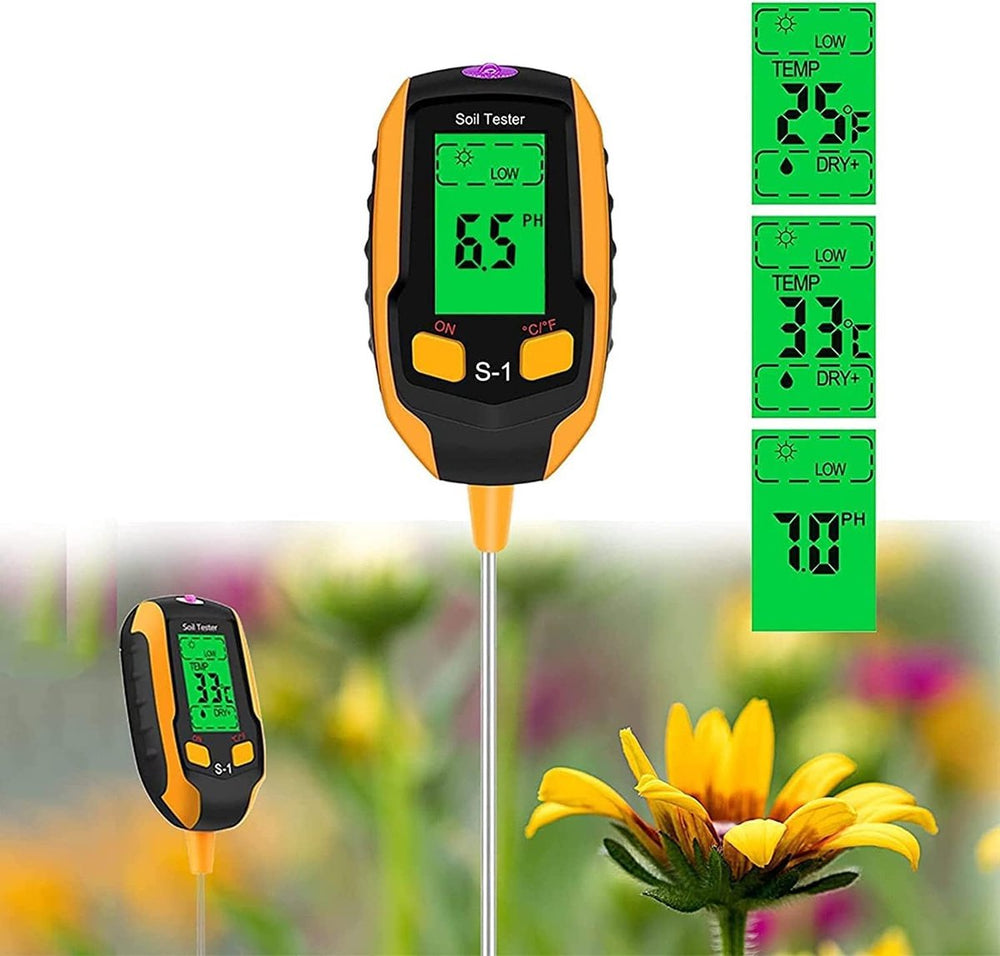 Digitale Bodemtester voor Tuin en Planten – 4-in-1 met LCD
