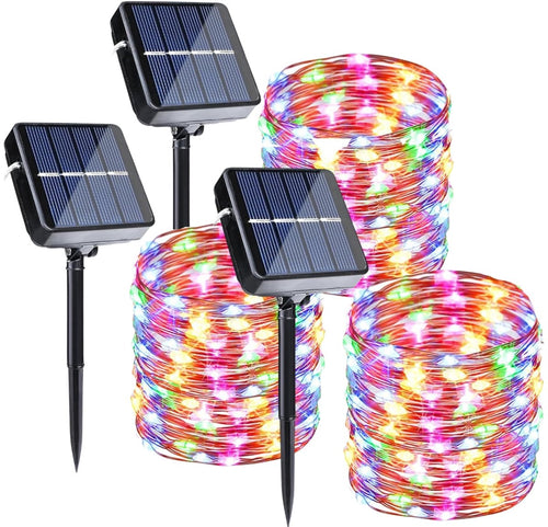 Solar Lichtslinger voor Buiten – 8 Lichtstanden – 3x 12 meter Multicolor