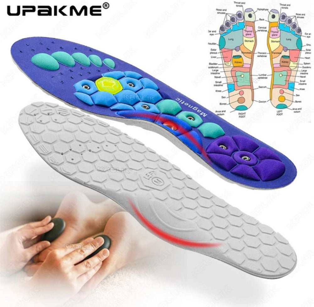 Magnetische Massage Inlegzolen – Maat 41-43 – Blauw (model 3)
