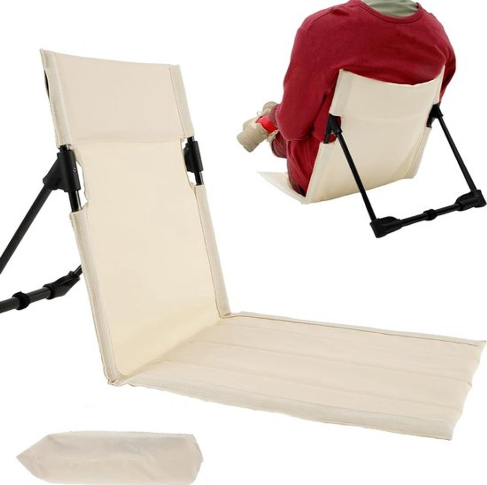 Opvouwbaar Strandbedje met Rugleuning – Beige