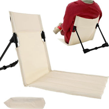 Opvouwbaar Strandbedje met Rugleuning – Beige