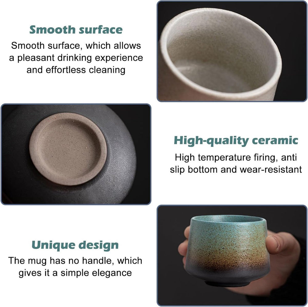 Keramische Koffiekopjes Set van 4 in Geschenkdoos – Design 9