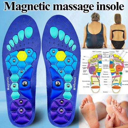 Magnetische Massage Inlegzolen – Maat 45-50 – Blauw