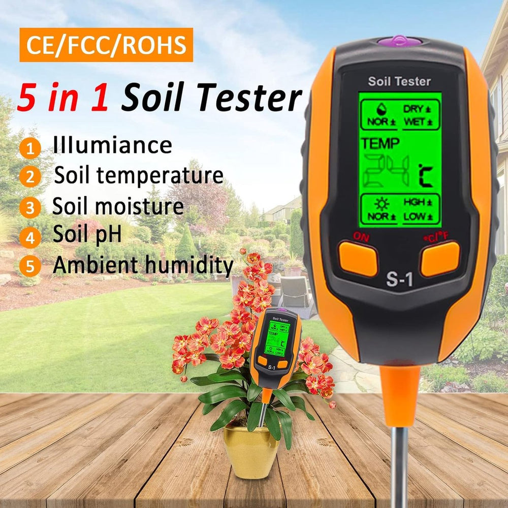 Digitale Bodemtester voor Tuin en Planten – 6-in-1