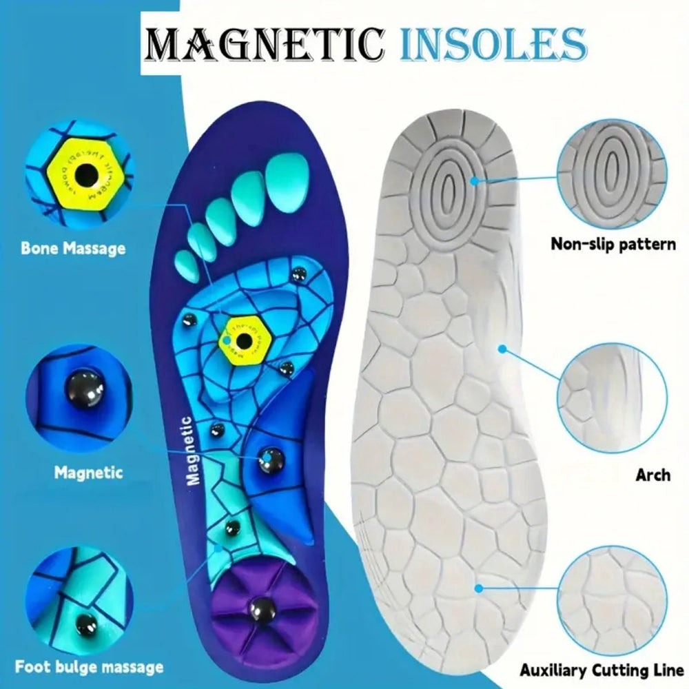 Magnetische Massage Inlegzolen – Maat 36-38 – Blauw