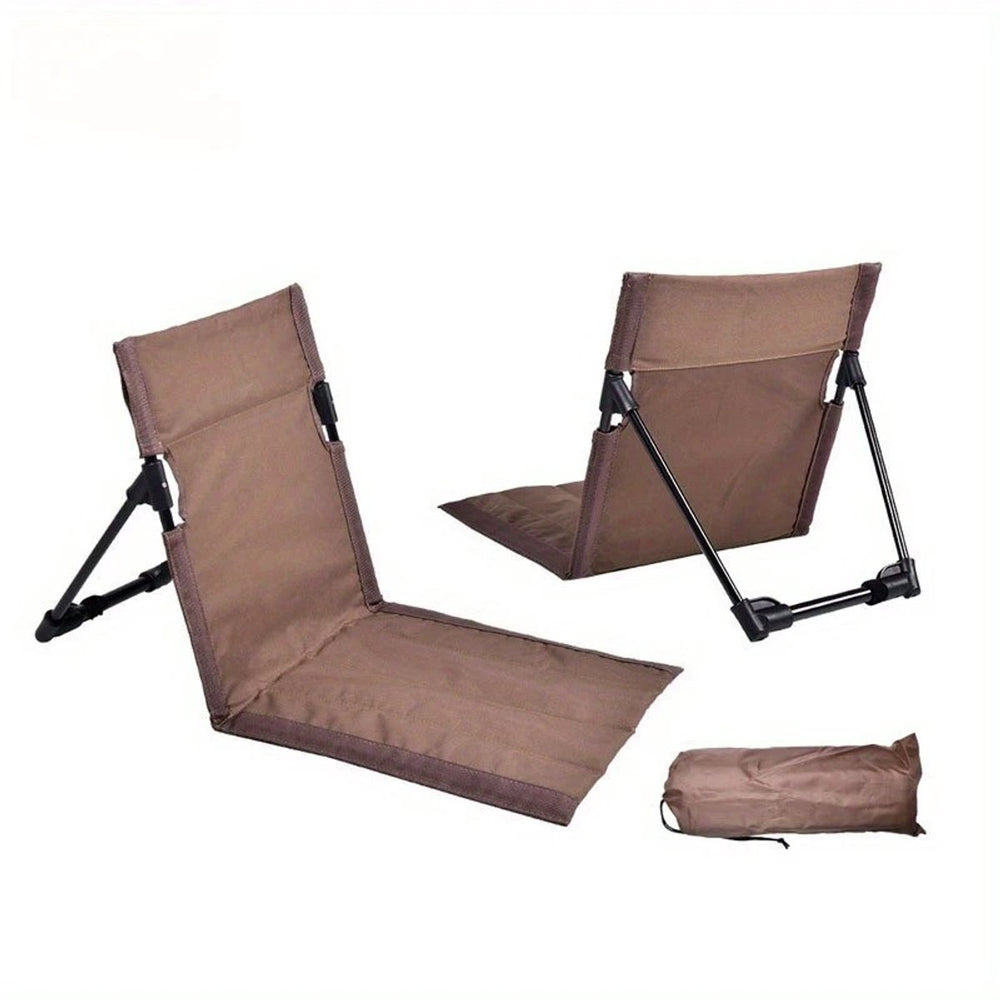 Opvouwbaar Strandbedje met Rugleuning – Bruin