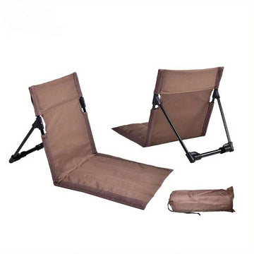Opvouwbaar Strandbedje met Rugleuning – Bruin