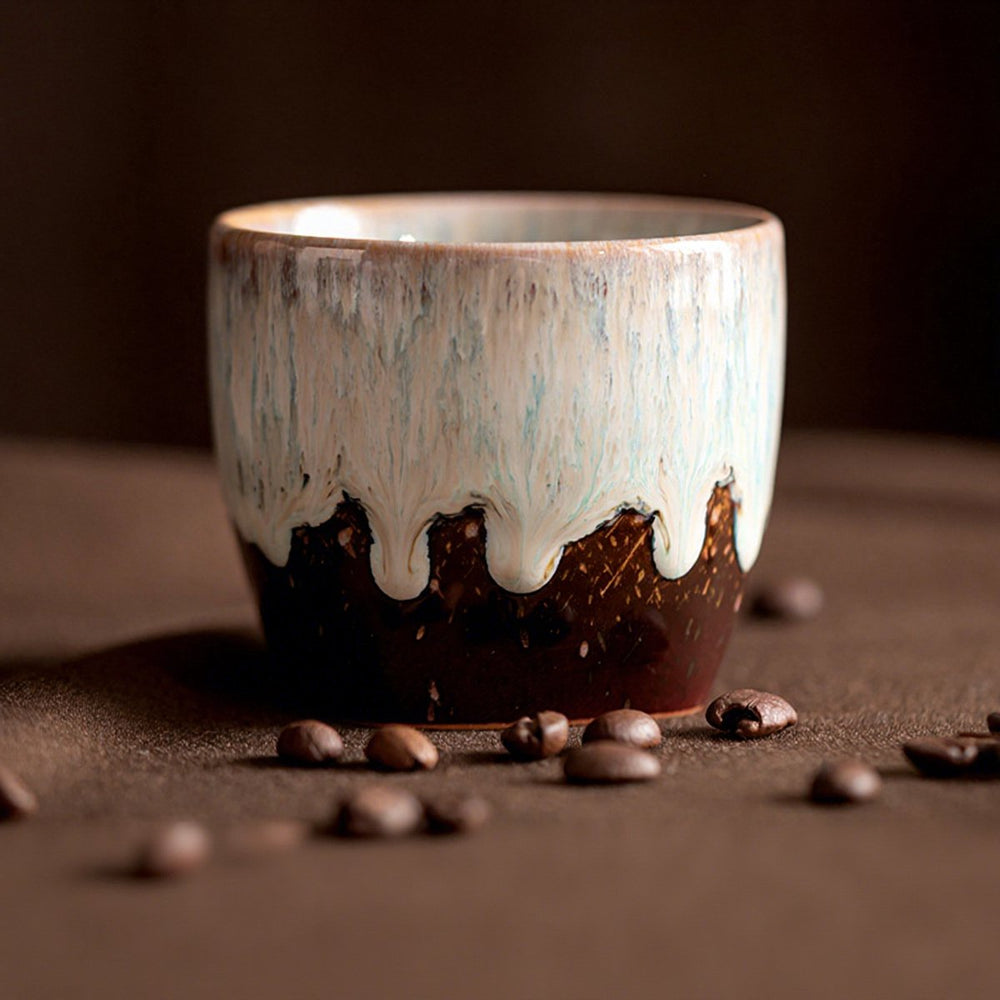 Keramische Koffiekopjes Set van 4 in Geschenkdoos – Design 7