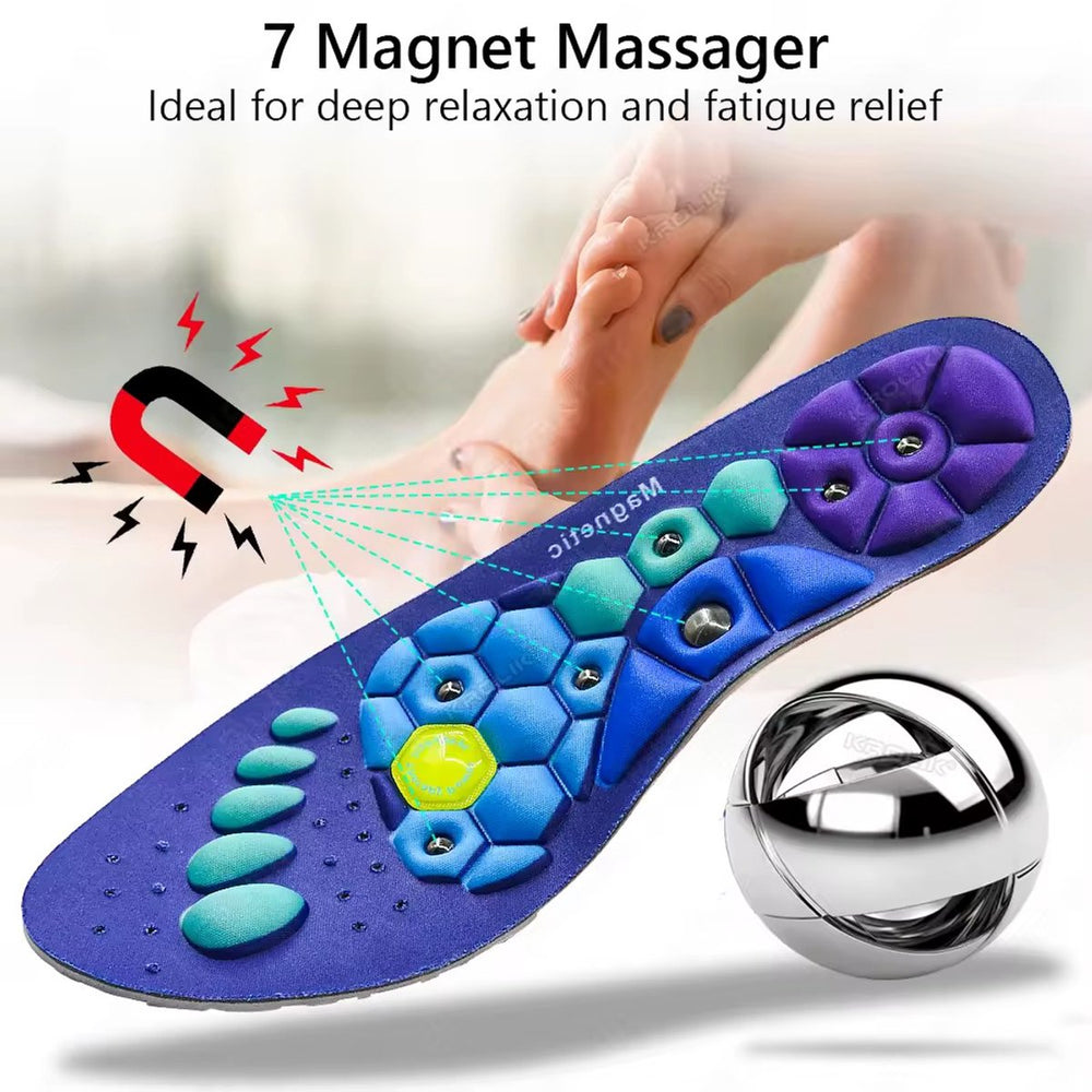 Magnetische Massage Inlegzolen – Maat 35-38 – Blauw