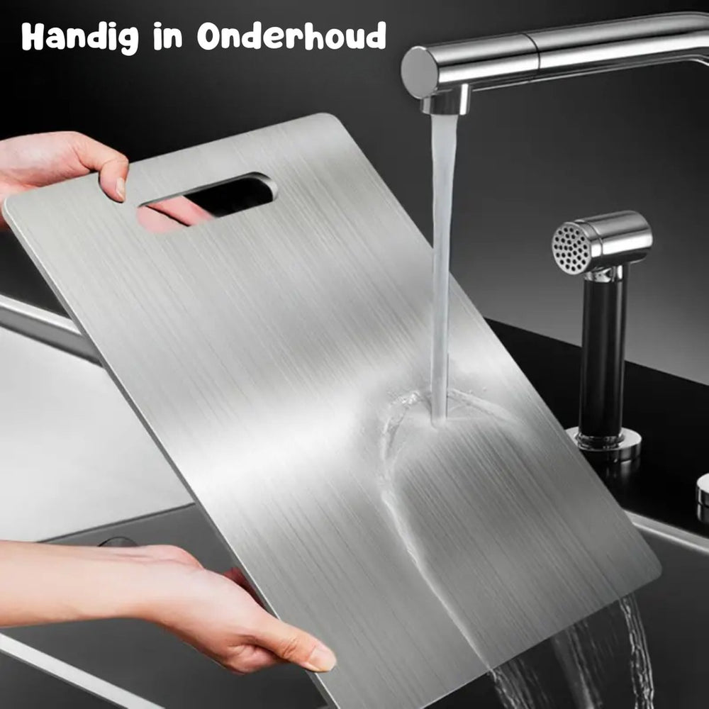 RVS Snijplanken Set – Antibacterieel en Vaatwasserbestendig – 2-delig