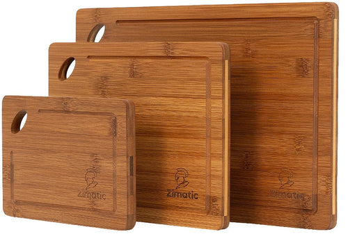 Bamboe Snijplanken Set van 3 – Extra Dik met Sapgeul