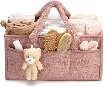 Pluche Luiermand Organizer met Verdelers – Roze