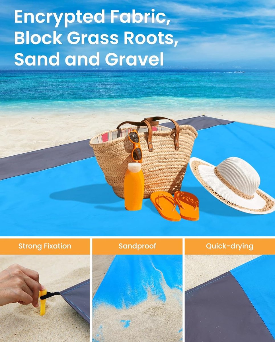 XL Strandlaken 210x200 cm – Zandvrij Picknickkleed