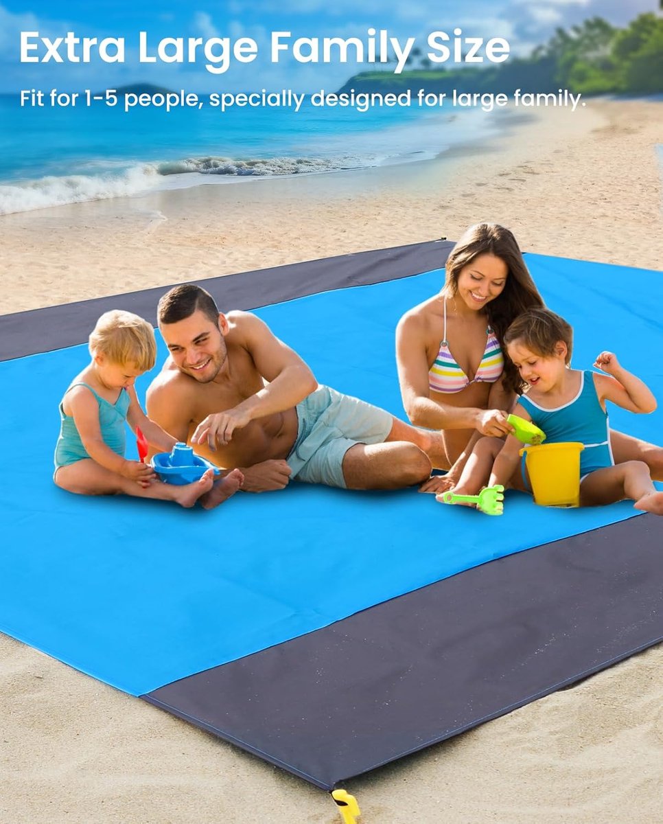 XL Strandlaken 210x200 cm – Zandvrij Picknickkleed